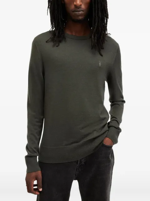 AllSaints embroidered crew-neck sweater