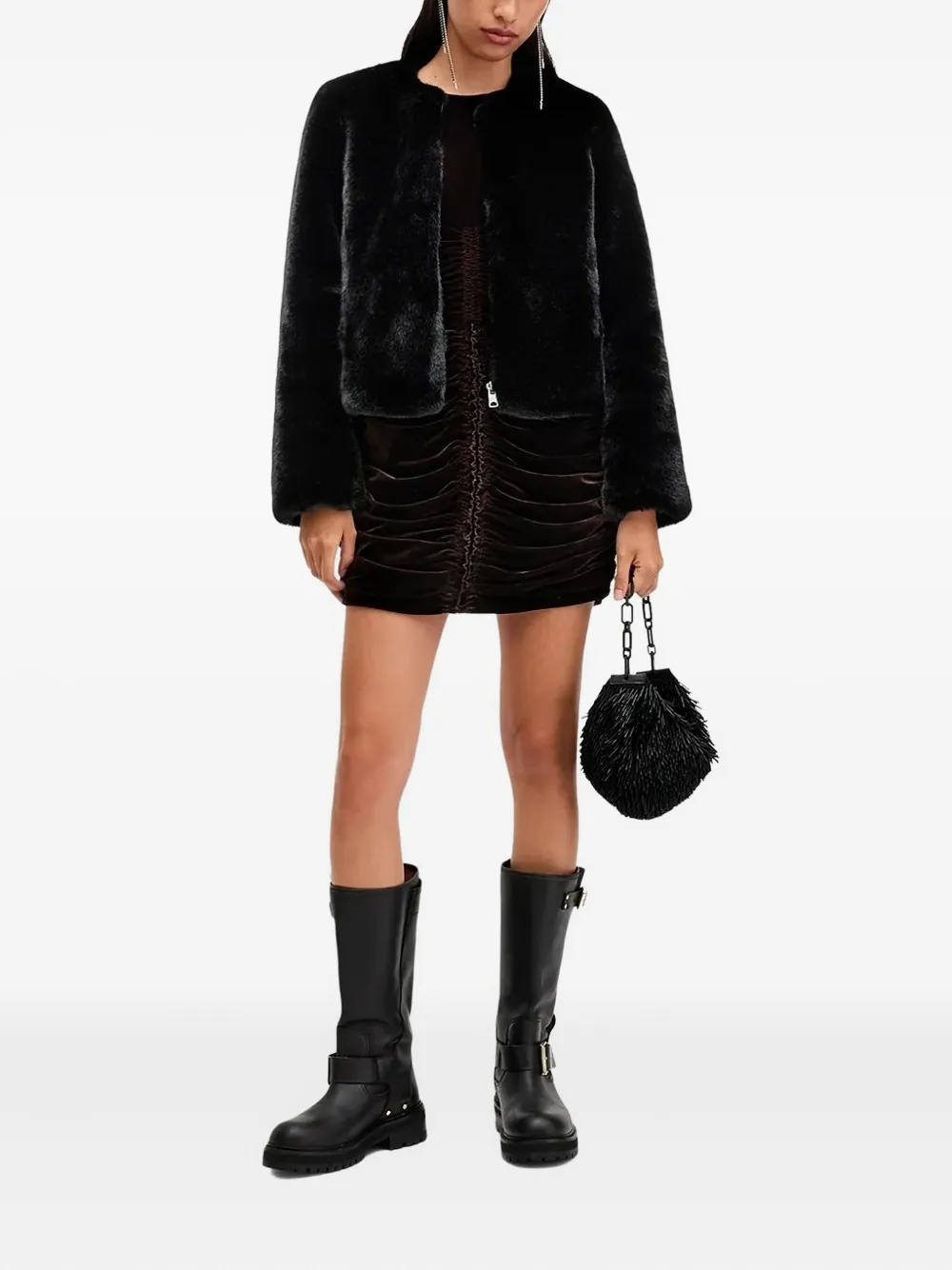 AllSaints faux-fur zip-front jacket | Faux Fur & Shearling Jackets | Image 2