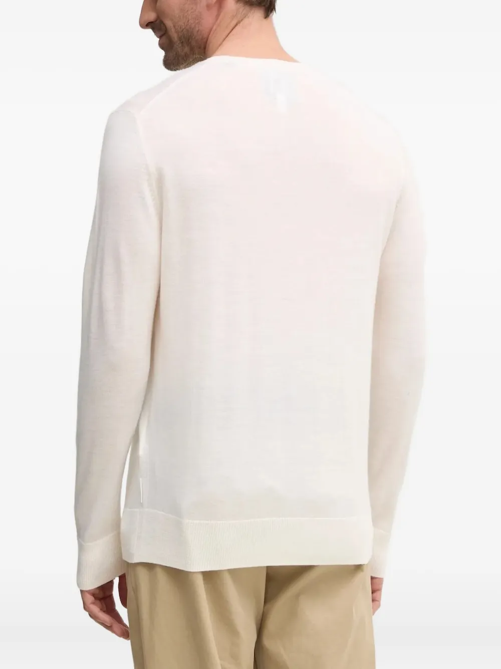 Armani Exchange Sweater met ronde hals en logo - Beige