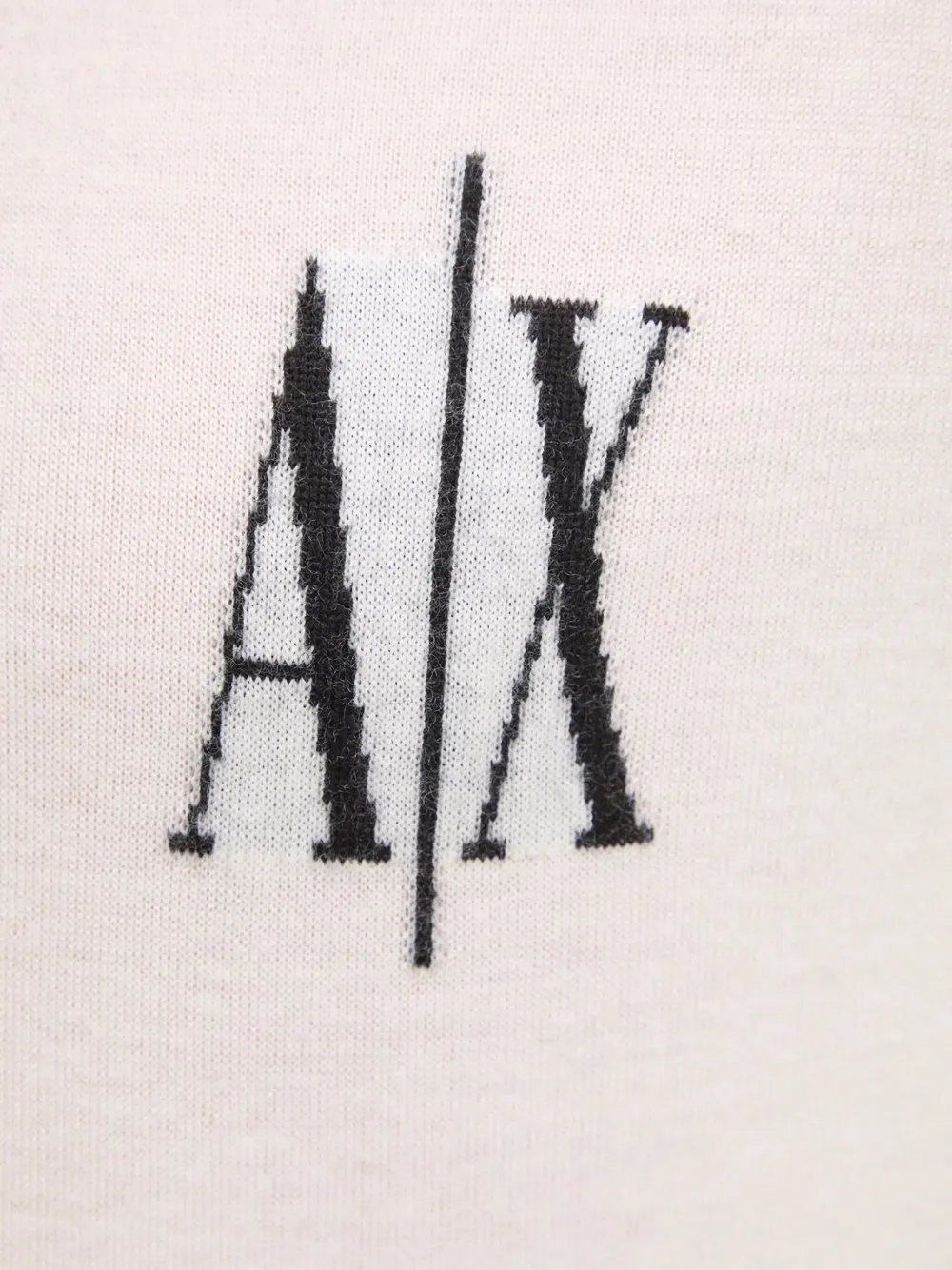 Armani Exchange Sweater met ronde hals en logo Beige