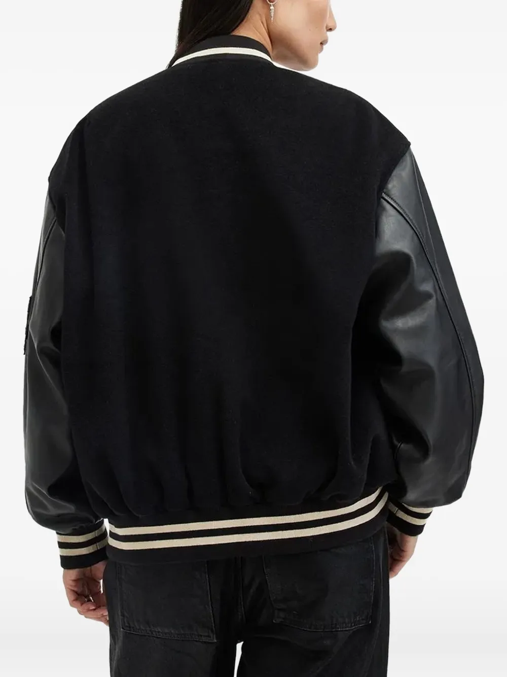 AllSaints Valeria bomberjack met vlakken Zwart