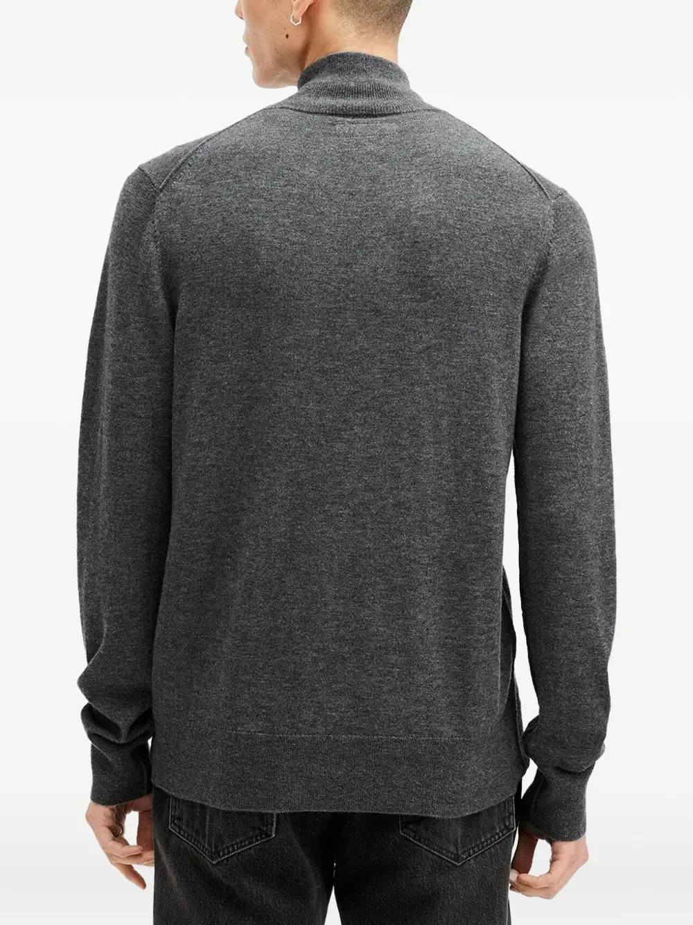 Allsaints Wool-blend Jumper In Gray