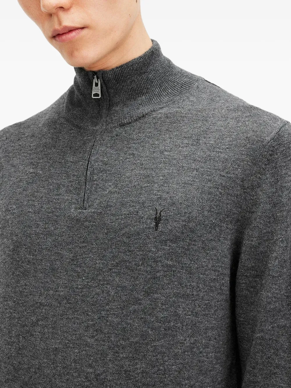 Allsaints Wool-blend Jumper In Gray