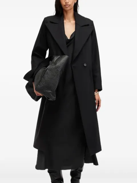 AllSaints chain-detail double-breasted coat