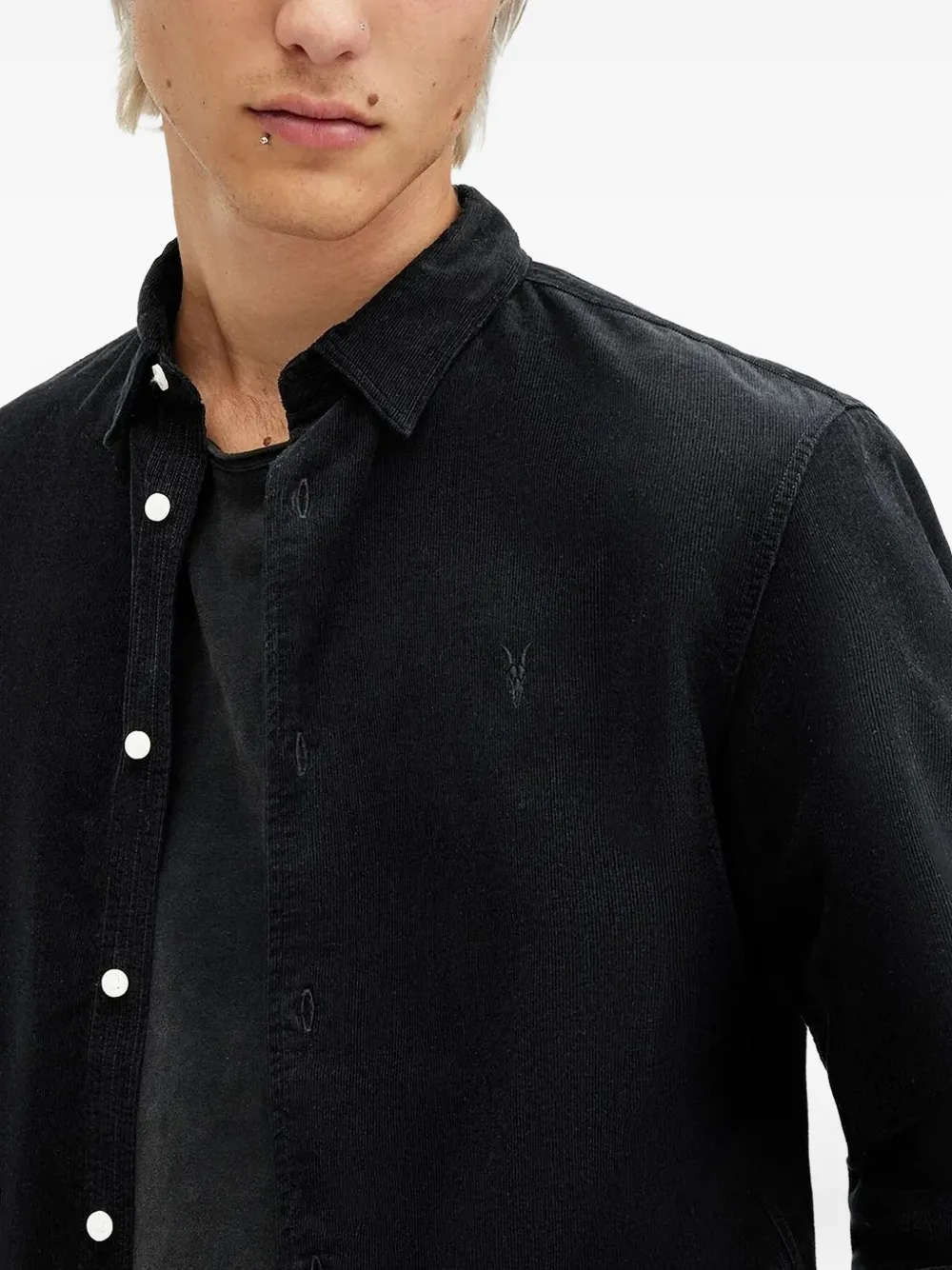 AllSaints Overhemd met lange mouwen Zwart