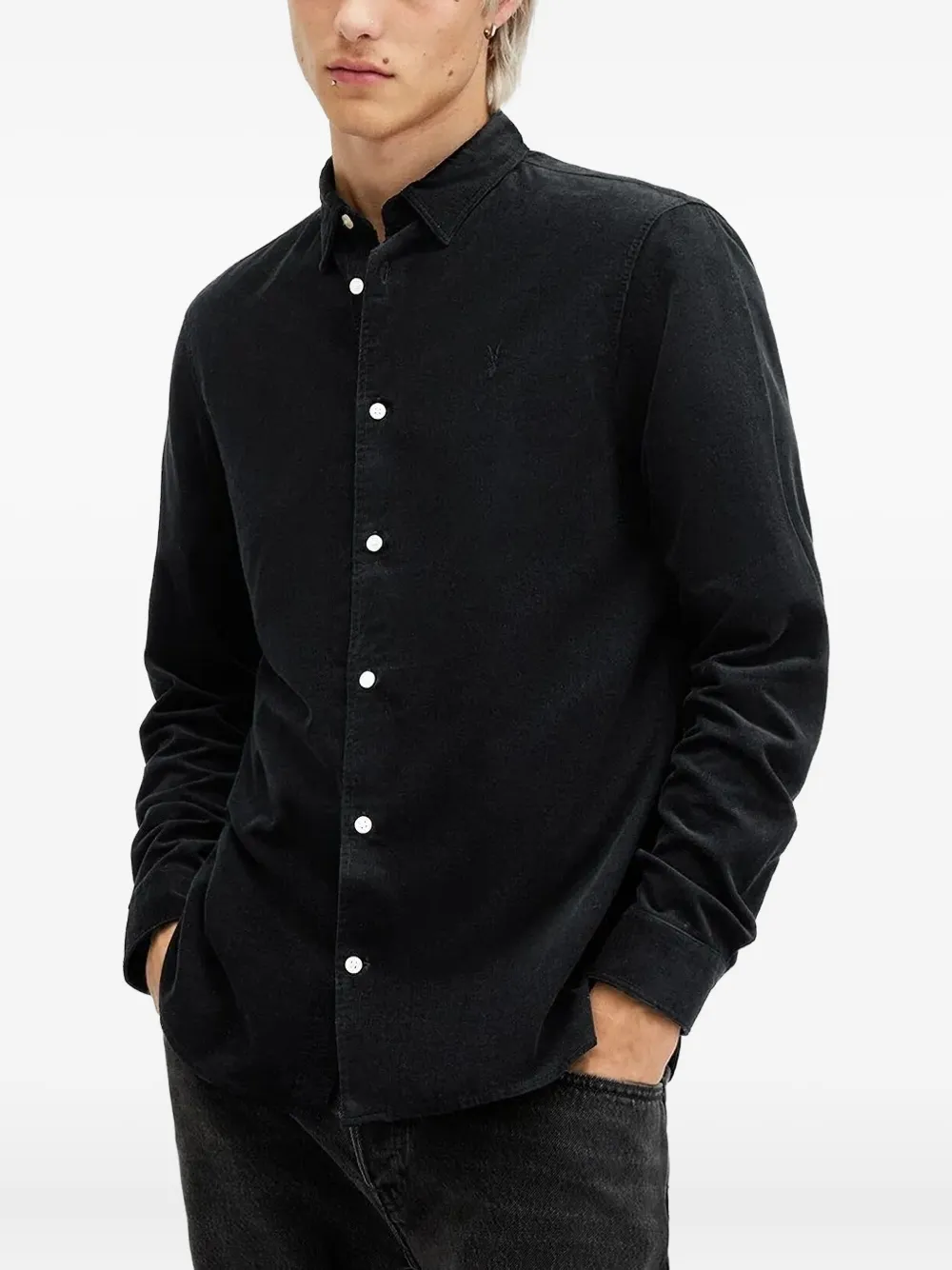 AllSaints Overhemd met lange mouwen Zwart