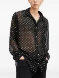AllSaints Sangha polka-dot sheer shirt - Black