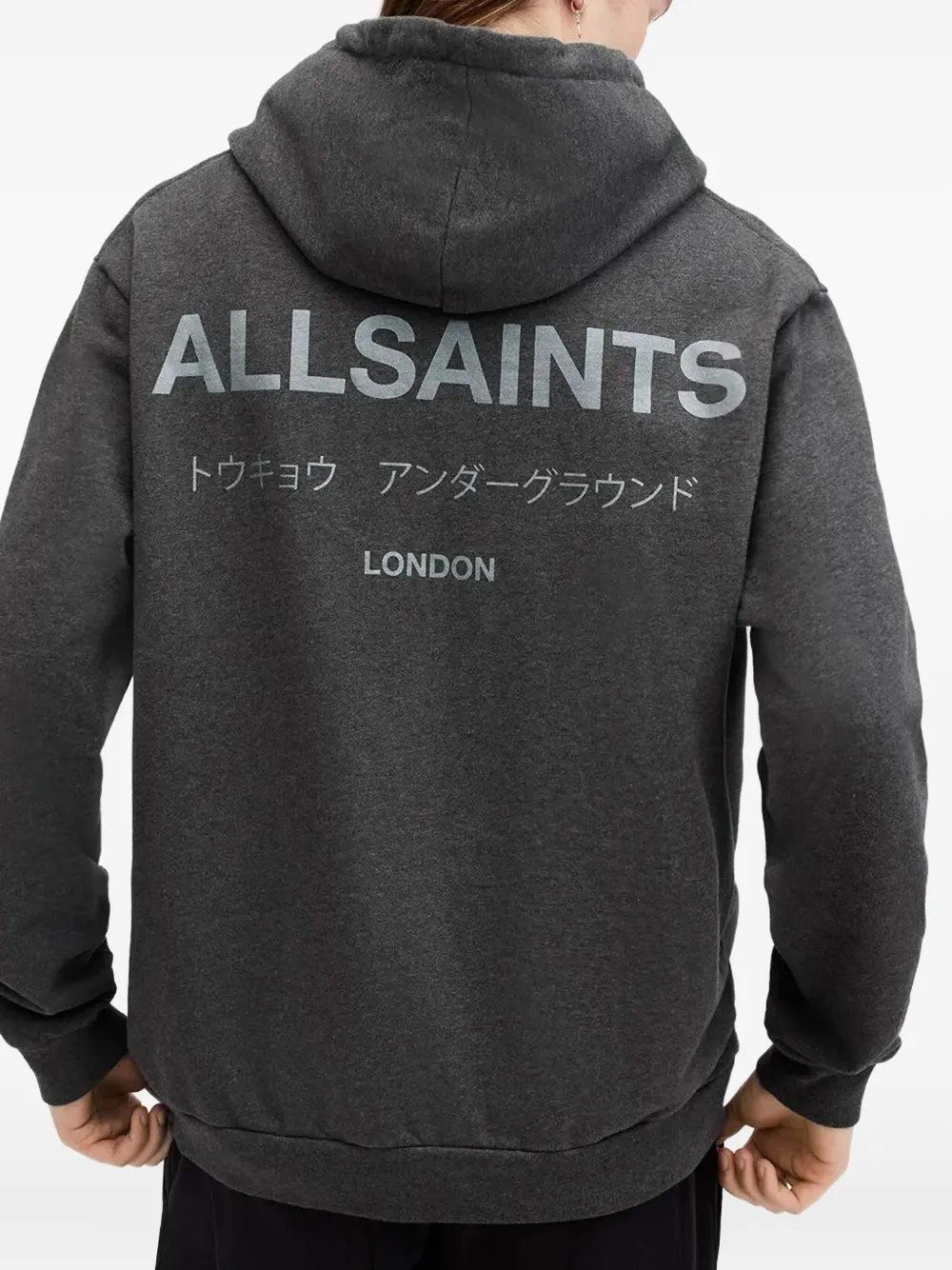 AllSaints Underground Oth hoodie Grijs