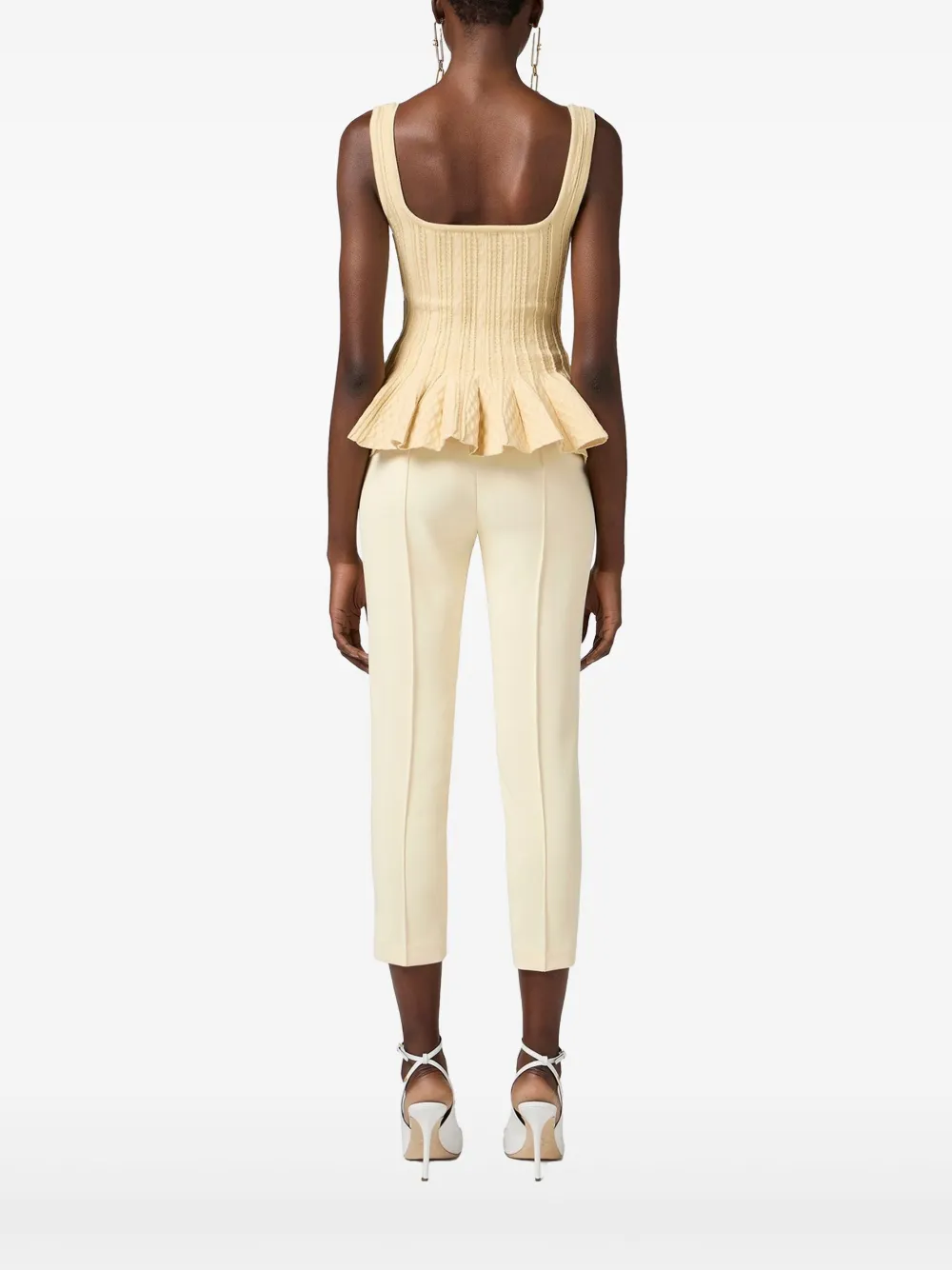 Elisabetta Franchi peplum-hem knitted top
