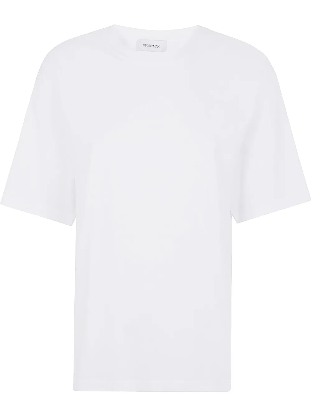 Sportmax Katoenen T-shirt met korte mouwen Wit