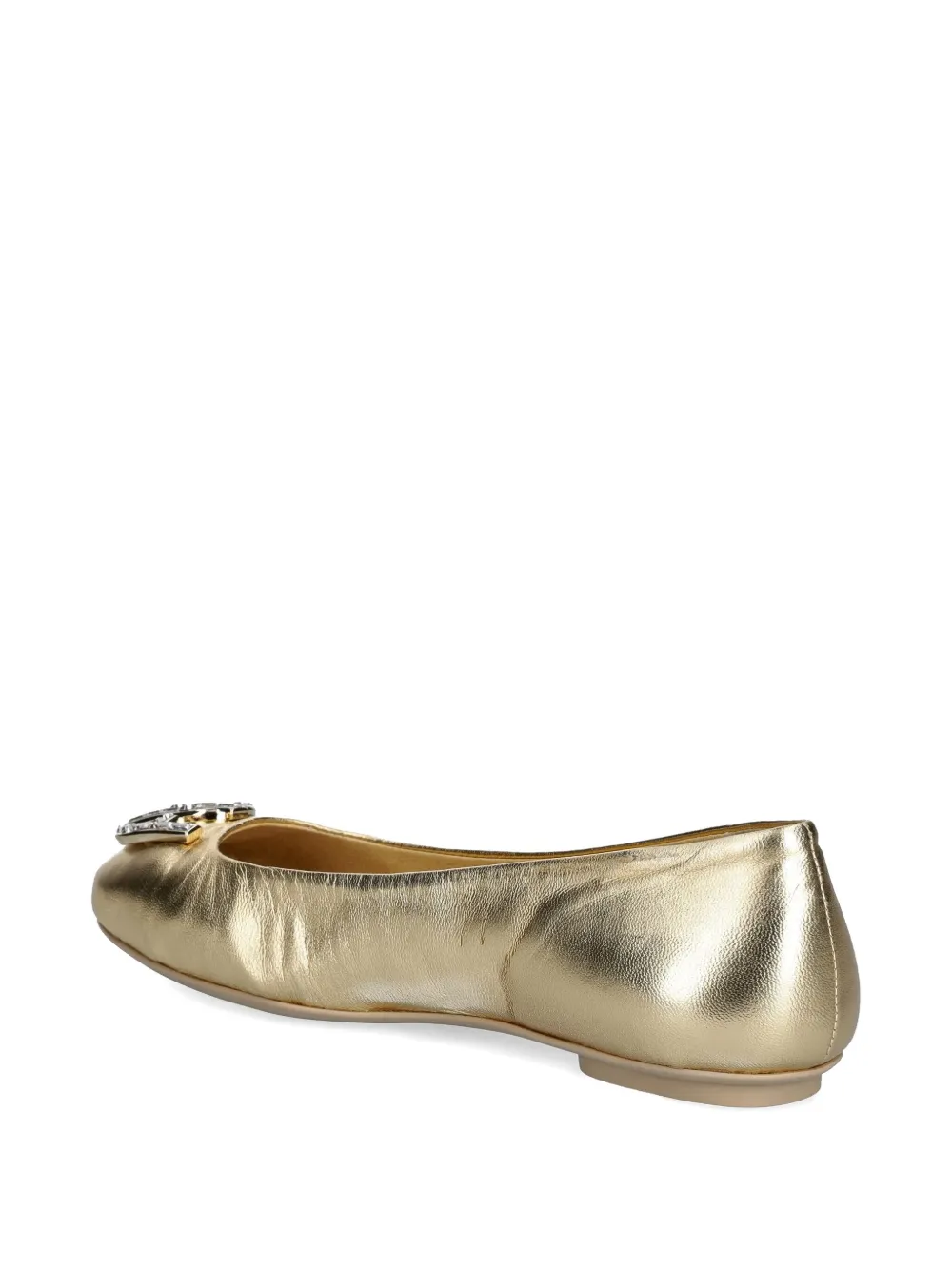 Furla leather ballerina shoes Gold