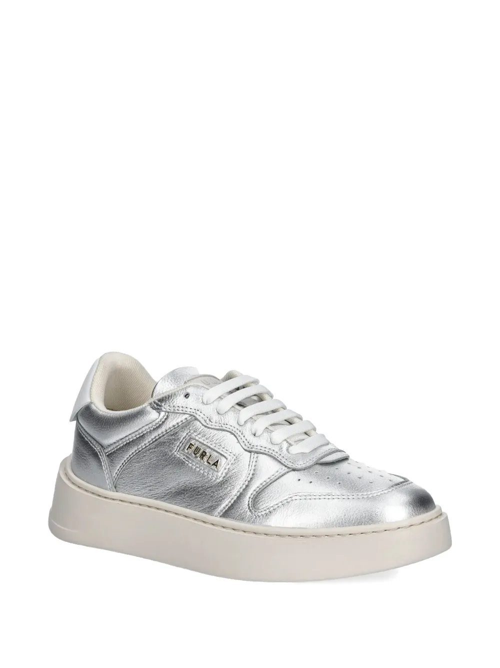 Furla metallic effect trainers - Zilver