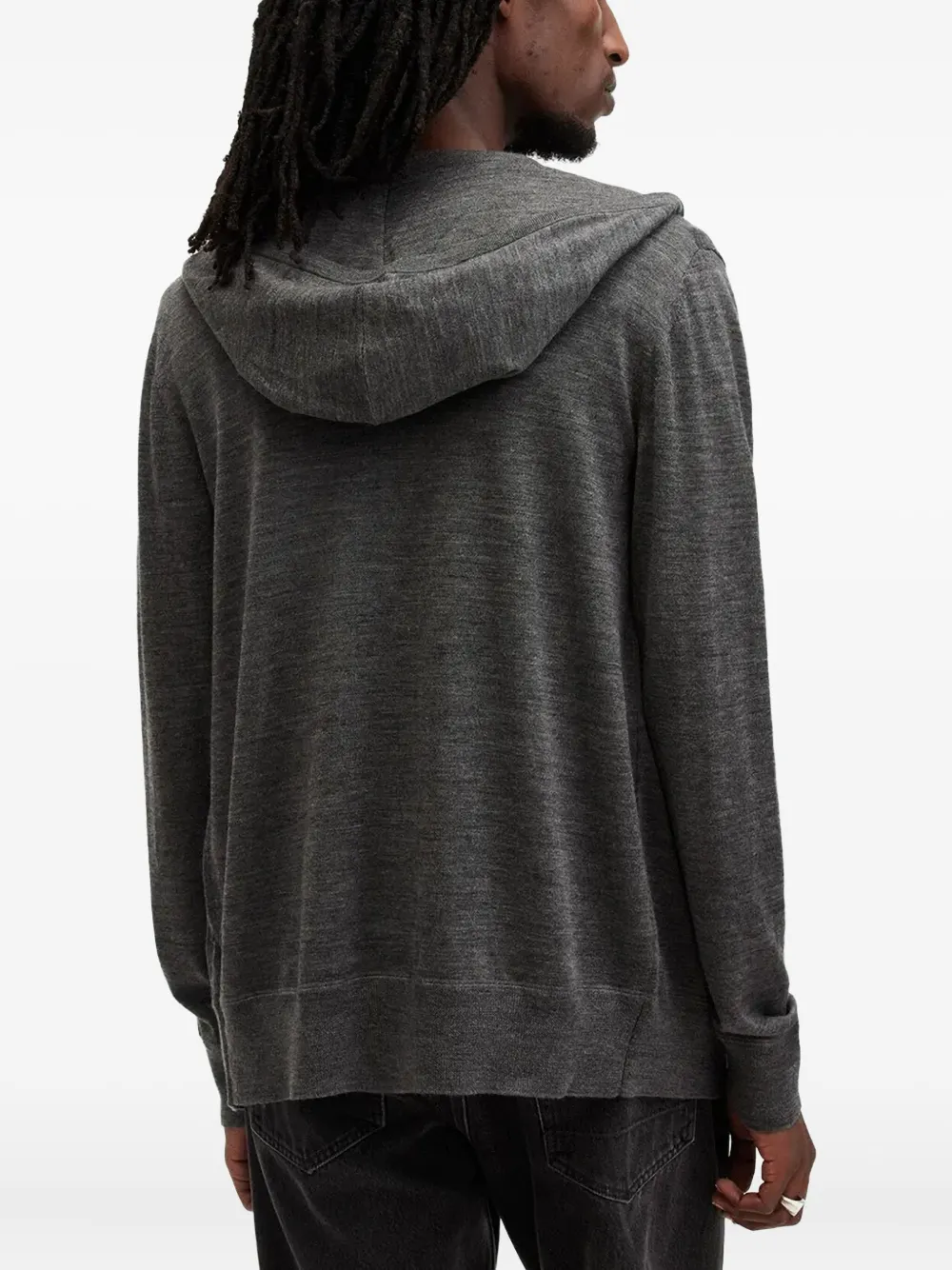 AllSaints Vest met capuchon Grijs