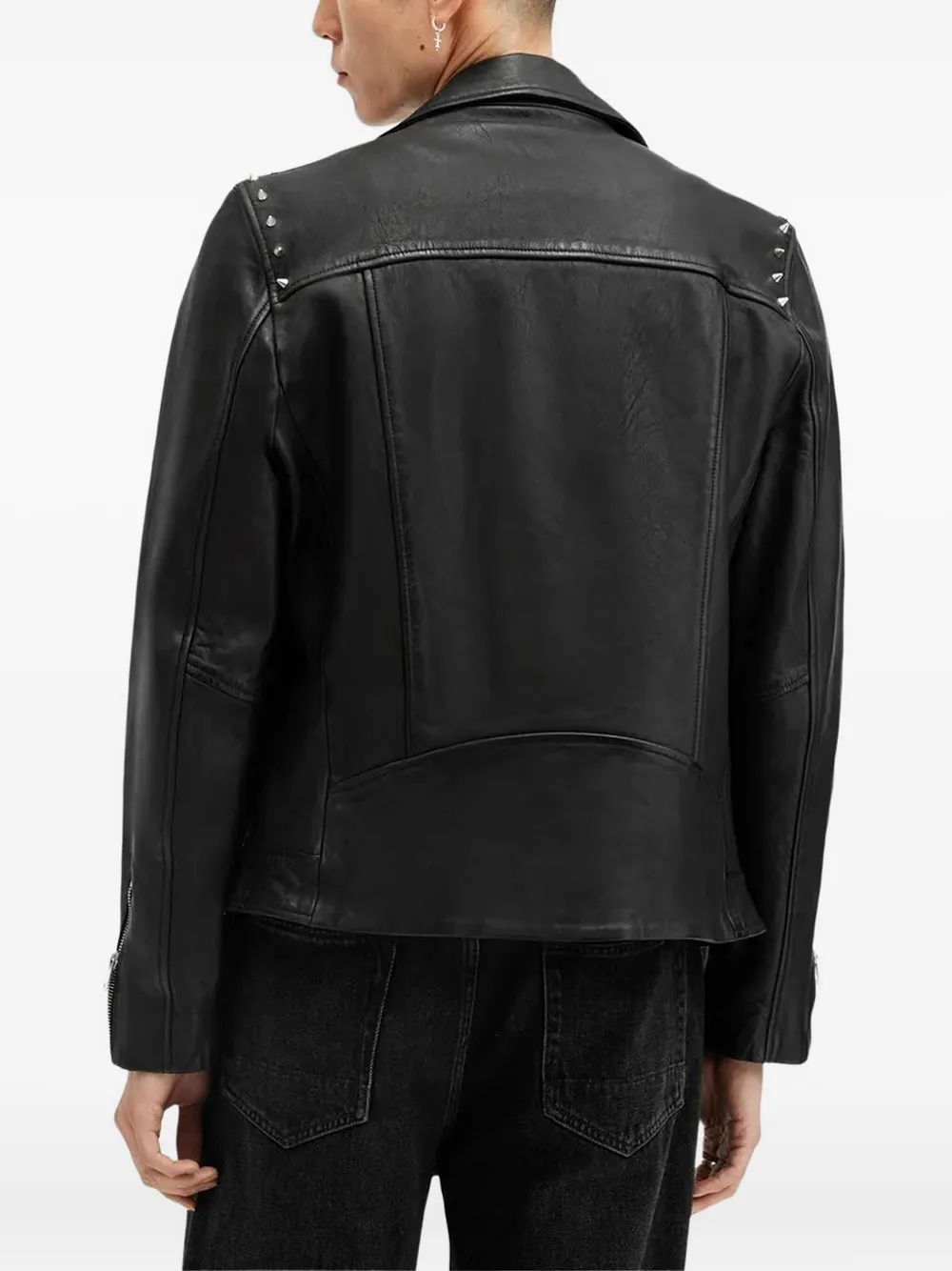 AllSaints Bikerjack met studs Zwart