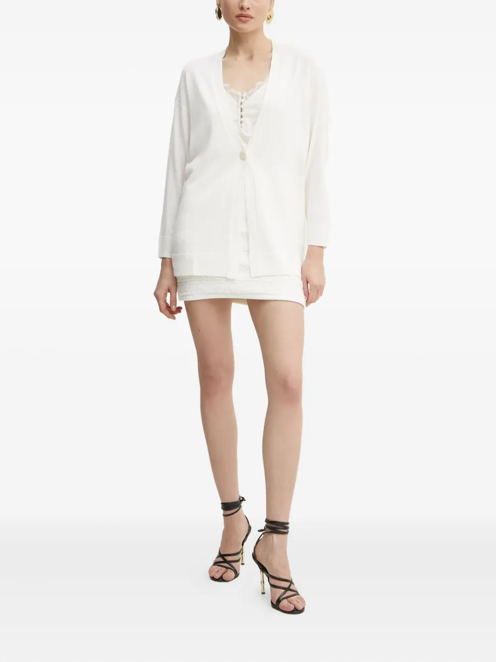 Armani Exchange Vest met enkele knoop Wit