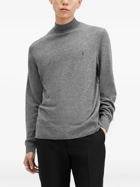 AllSaints turtleneck logo sweater