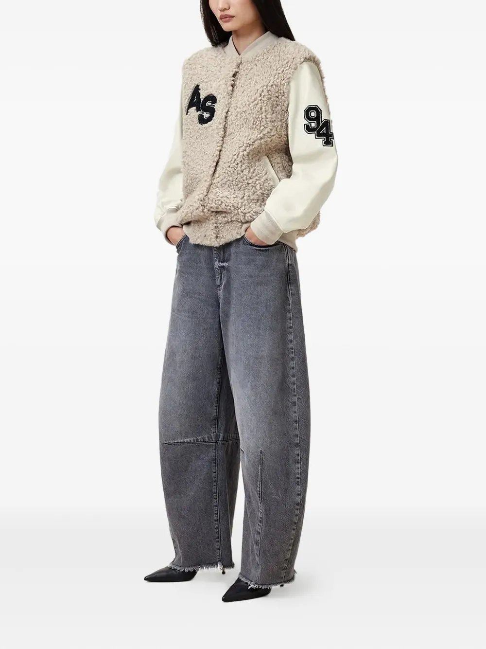 AllSaints varsity-style teddy jacket | Varsity Jackets | Image 2