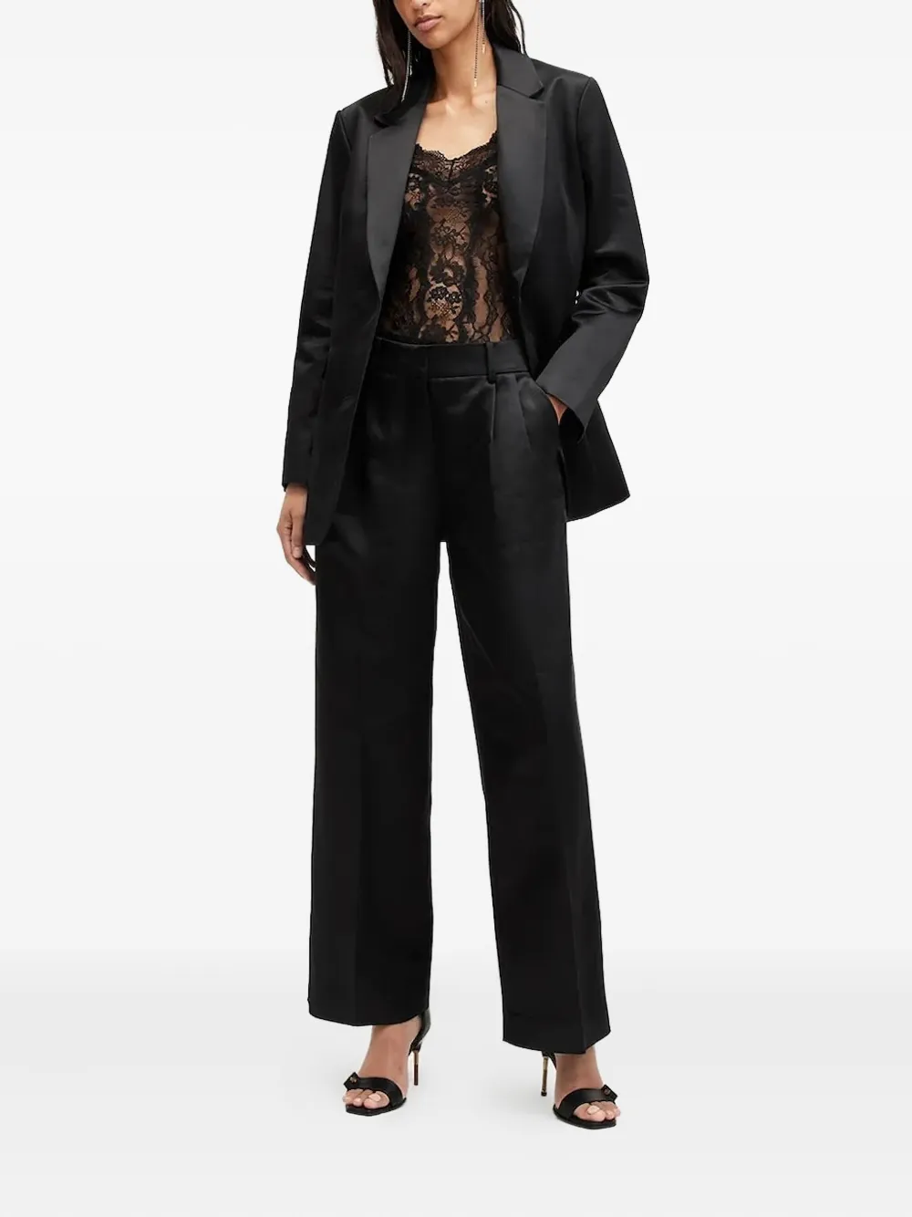 Allsaints Notched-lapel Blazer In Black
