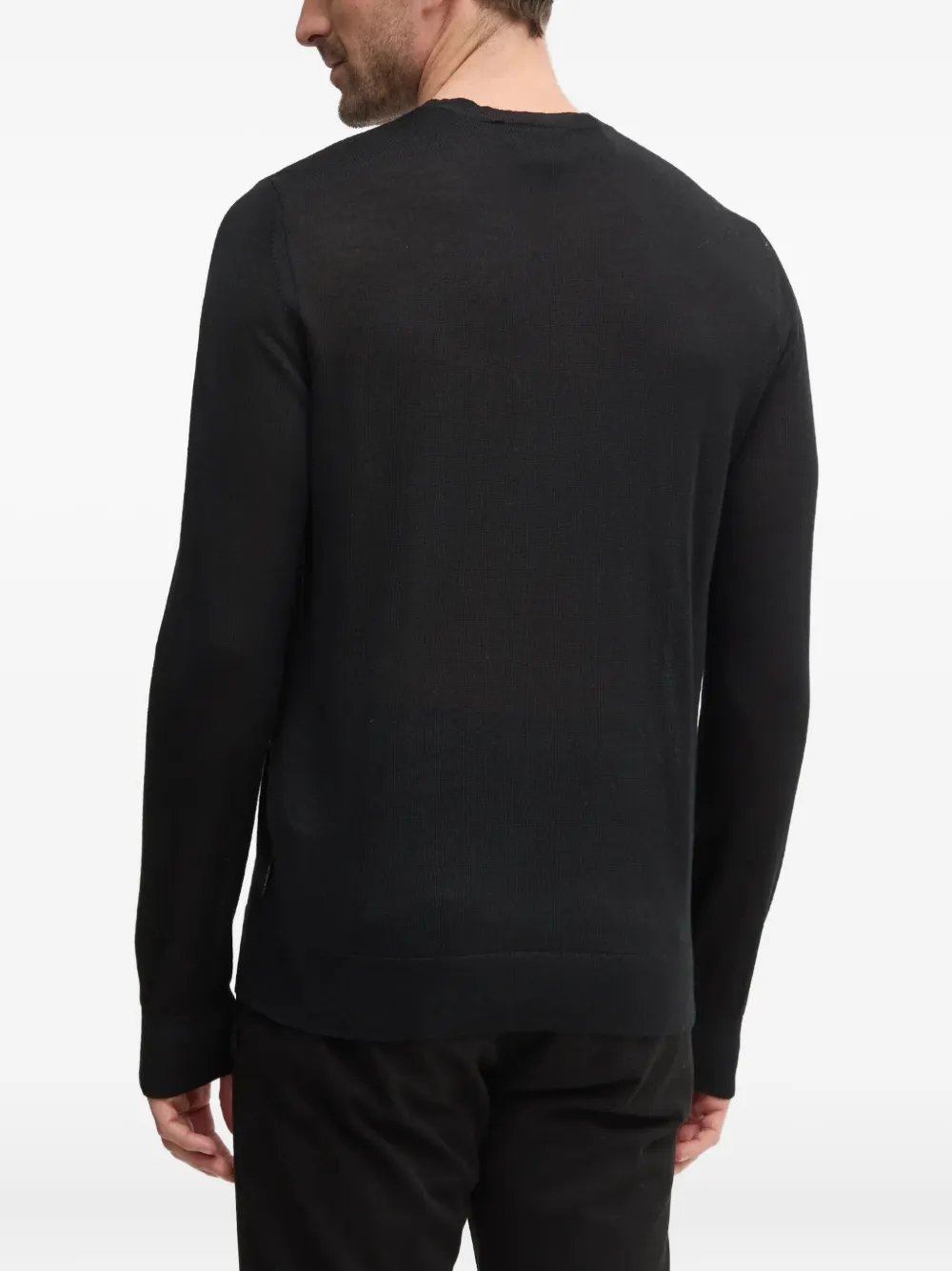 Armani Exchange Trui met geborduurd logo Zwart