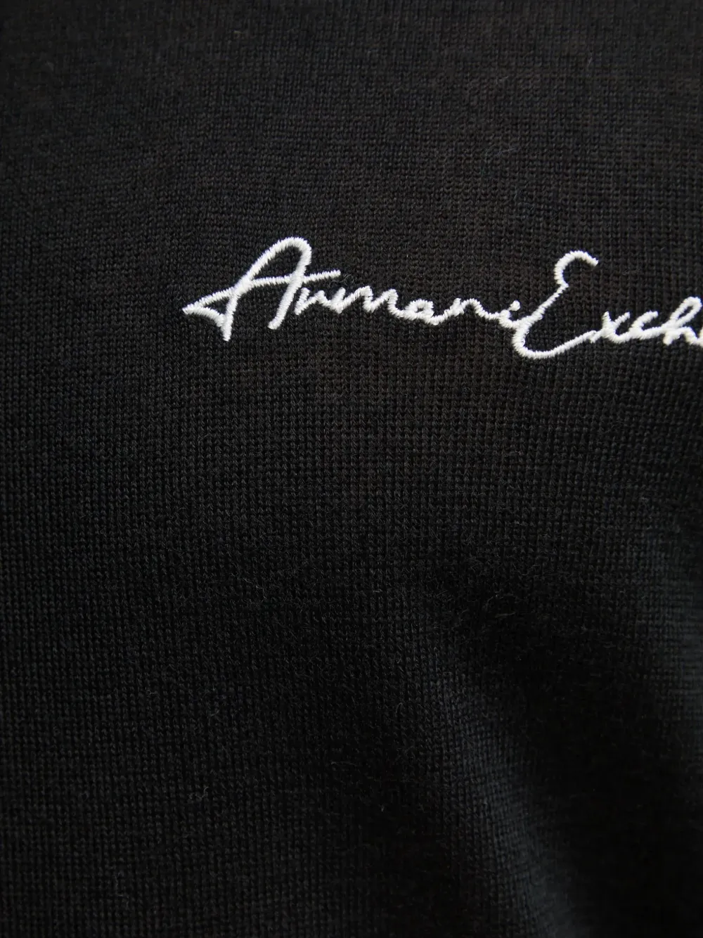 Armani Exchange Trui met geborduurd logo Zwart