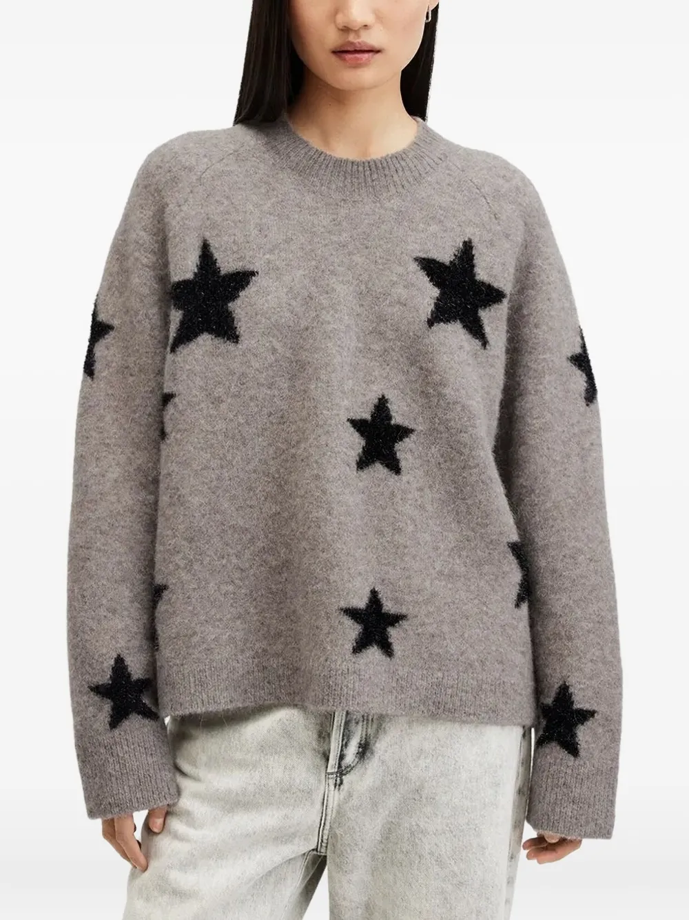 AllSaints star-embellished crew-neck sweater | Jumpers | Image 2
