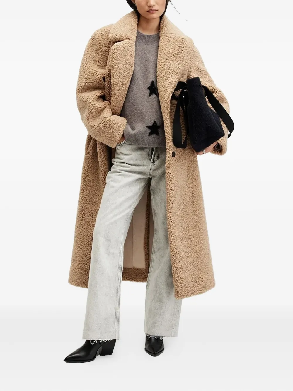 AllSaints star-embellished crew-neck sweater Bruin