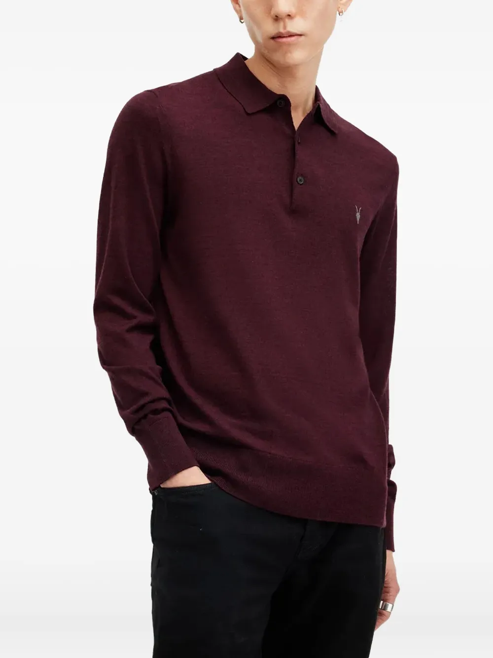 AllSaints ポロカラーセーター - レッド AllSaints ポロカラーセーター - レッド