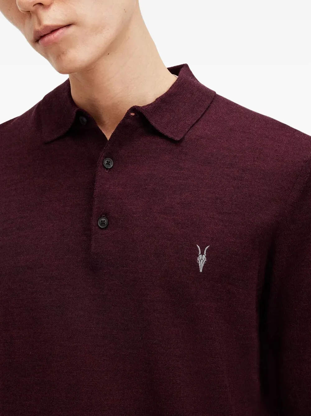 AllSaints Trui met polokraag en lange mouwen Rood