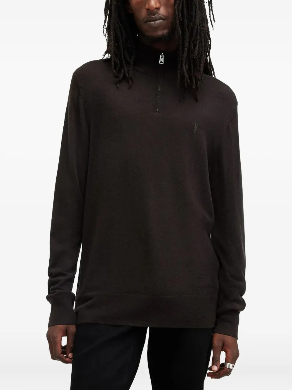 AllSaints ジップアップ セーター - ブラウン AllSaints ジップアップ セーター - ブラウン
