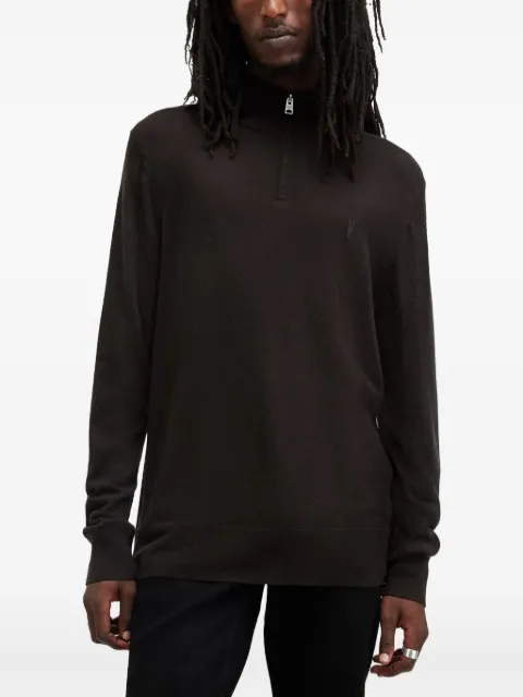 AllSaints high-neck zip-up sweater