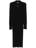Patrizia Pepe ribbed midi dress - Black