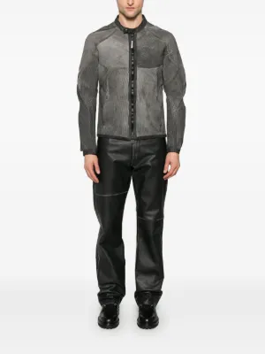 レザージャケット ISAAC SELLAM Men Leather Jackets HERENTIQUE MAREE BLACK Isaac Sellam Experience Herentique Maree Jacket | Black