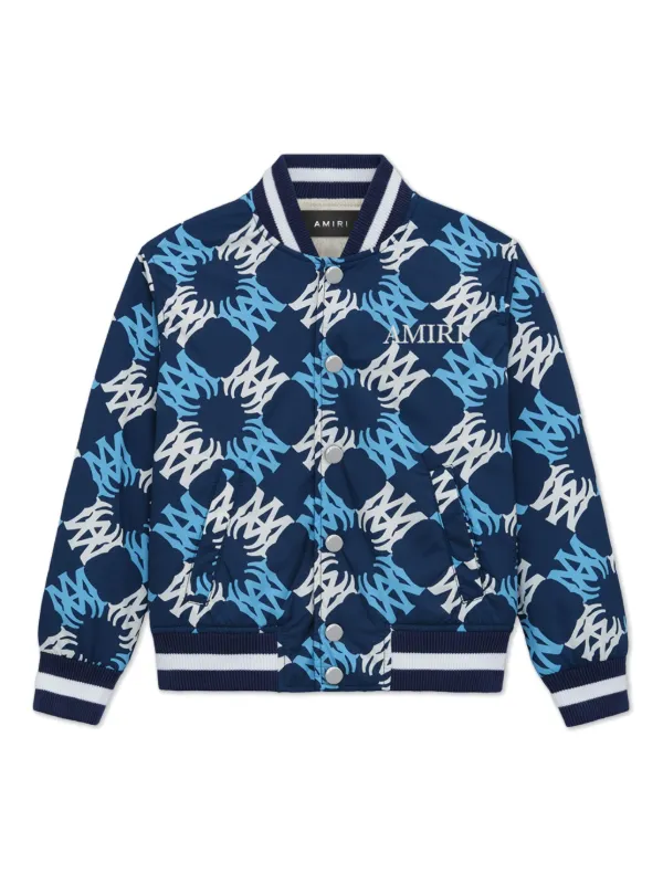AMIRI KIDS Ma Quad モノグラム ボンバージャケット | ブルー