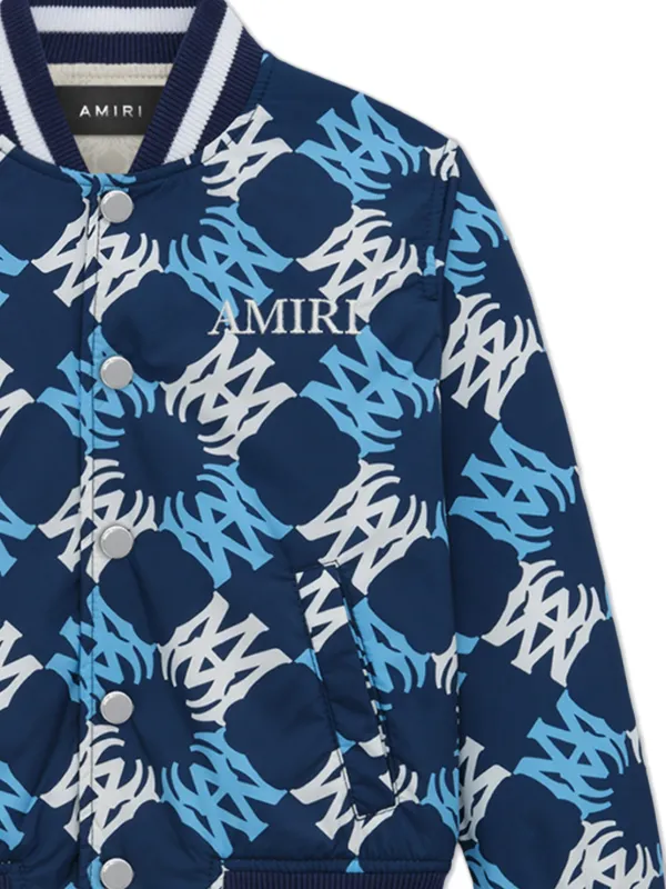 AMIRI KIDS Ma Quad モノグラム ボンバージャケット | ブルー