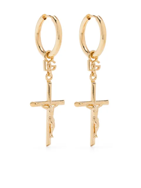 Dolce & Gabbana cross-pendant earrings