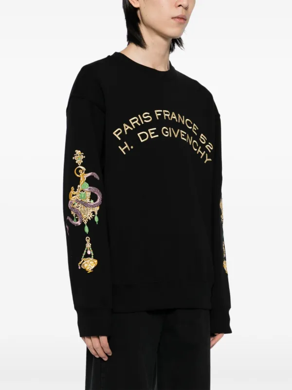 新品★GIVENCHY■ラインストーン付きロゴスウェットシャツ Givenchy ロゴ スウェットシャツ | ブラック | FARFETCH JP