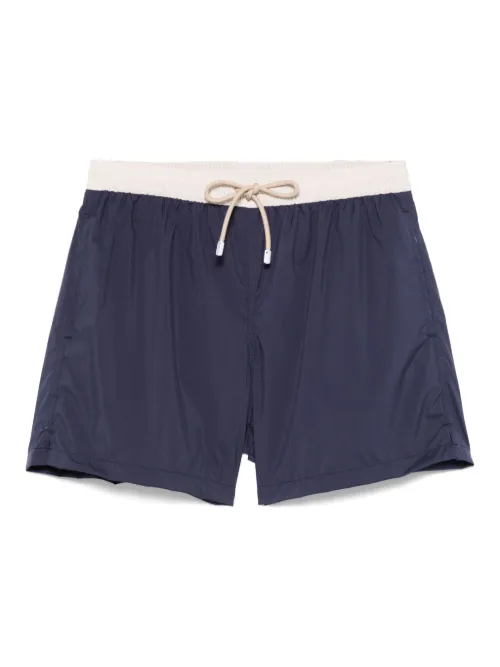 Short de bain à bordure contrastante - Fedeli - Modalova