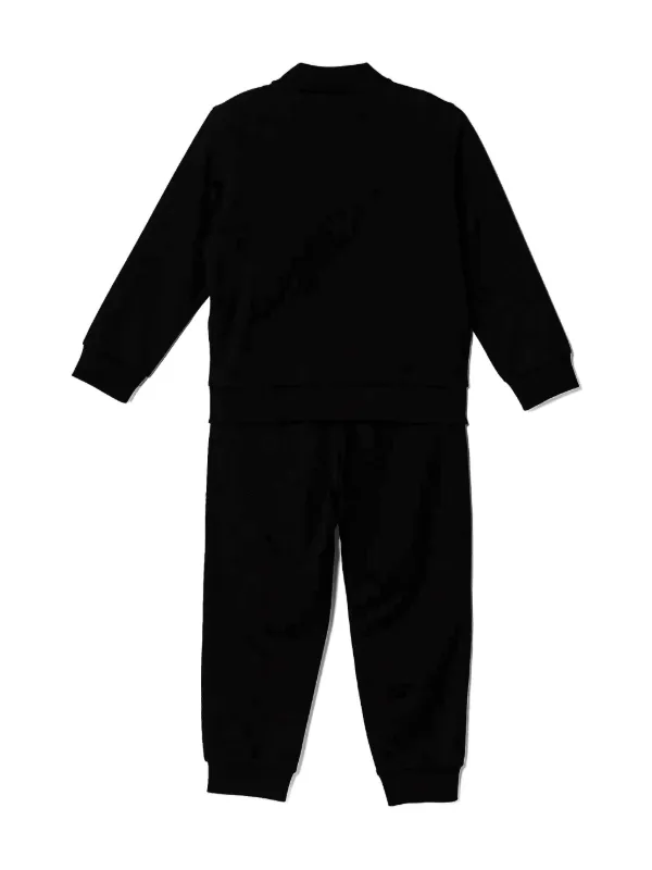 Ea7 Emporio Armani Conjunto De Agasalho Em Algodão | Preto
