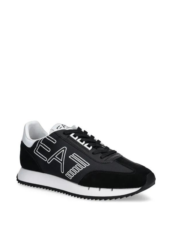 Ea7 Emporio Armani logo-print Sneakers | Black | FARFETCH