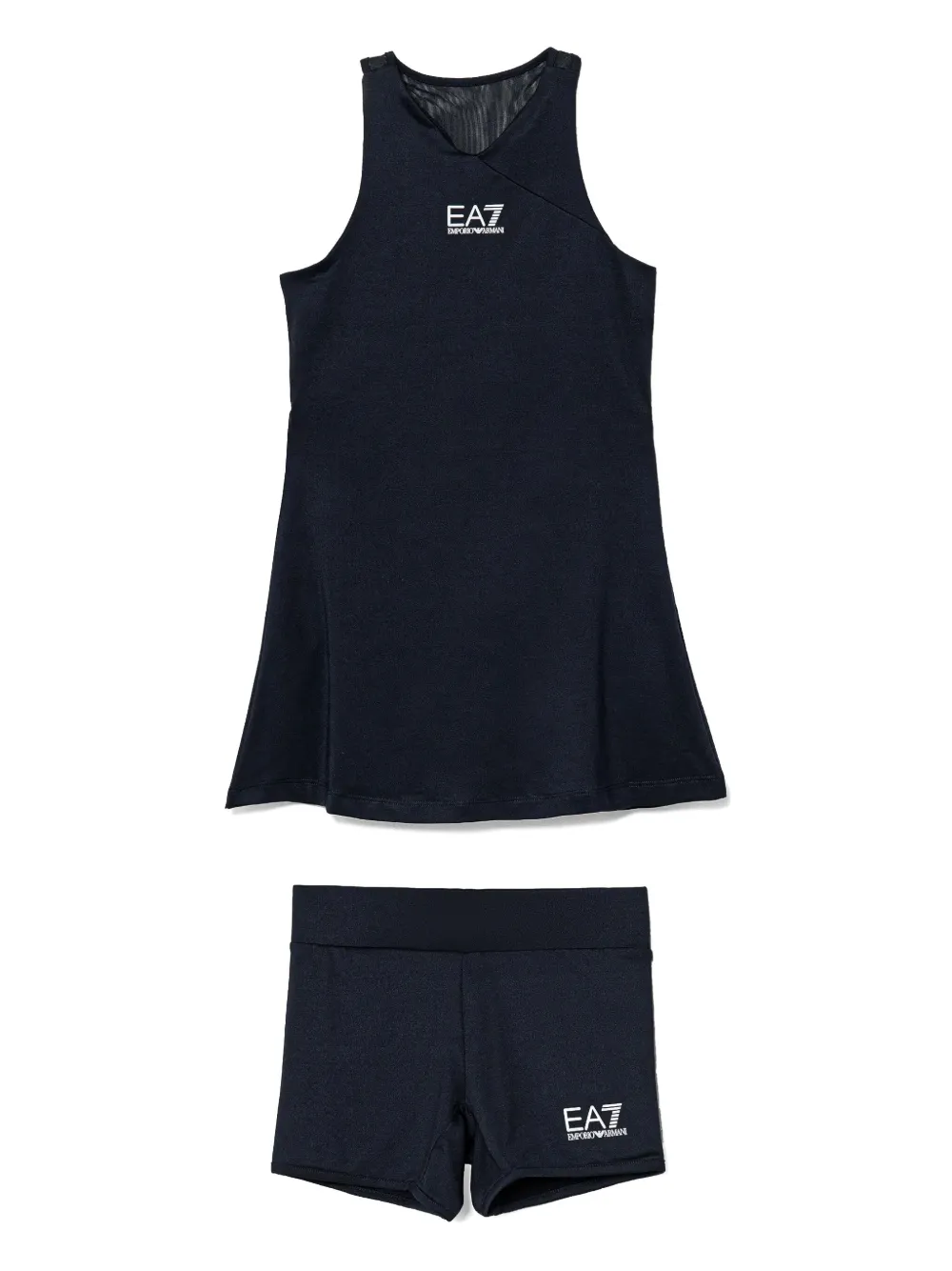 Ea7 Emporio Ar i Jurk met logoprint Blauw