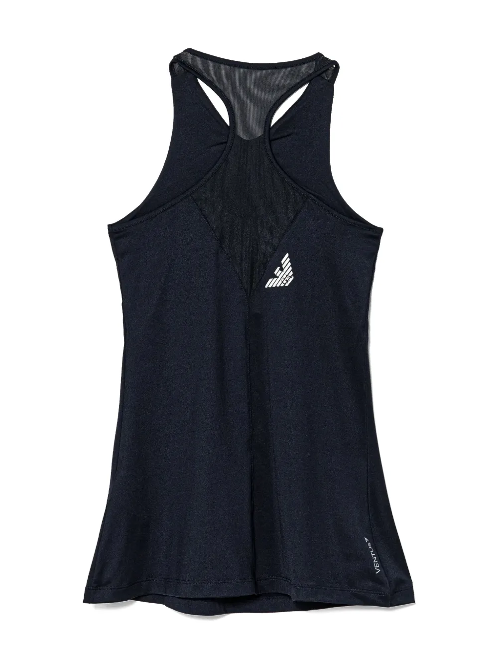 Shop Ea7 Logo-print Dress In Blue