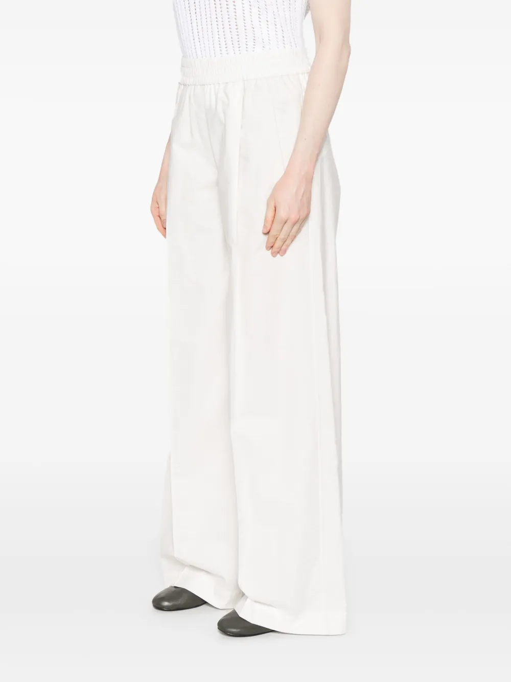 Brunello Cucinelli Broek met wijde pijpen Wit