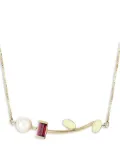 Aliita 18K yellow gold Petalos citrine and pearl necklace