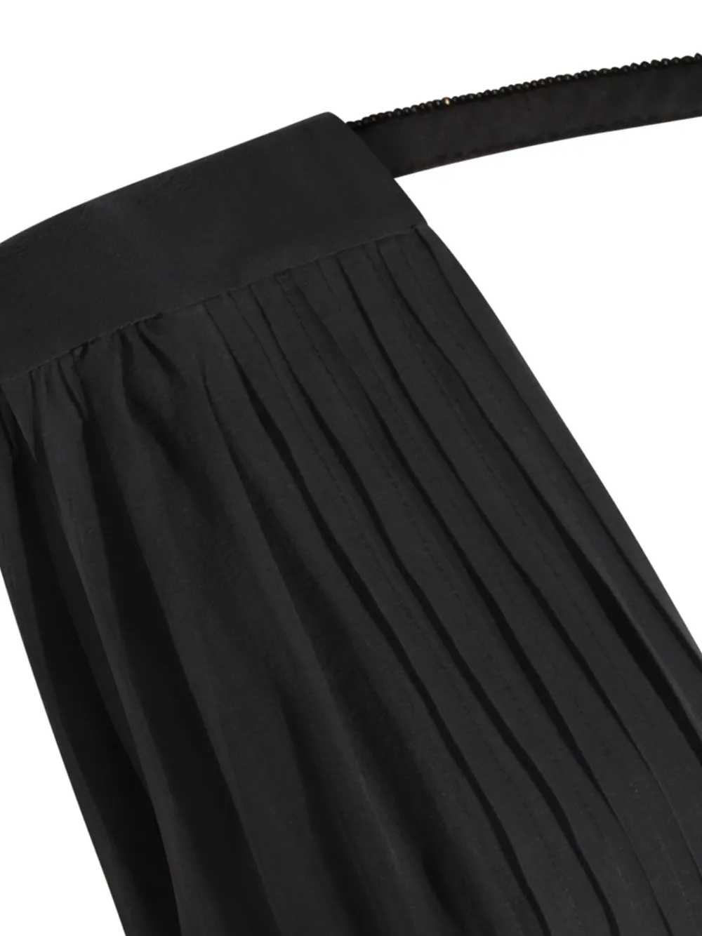 Brunello Cucinelli Geplooide maxi-jurk Zwart