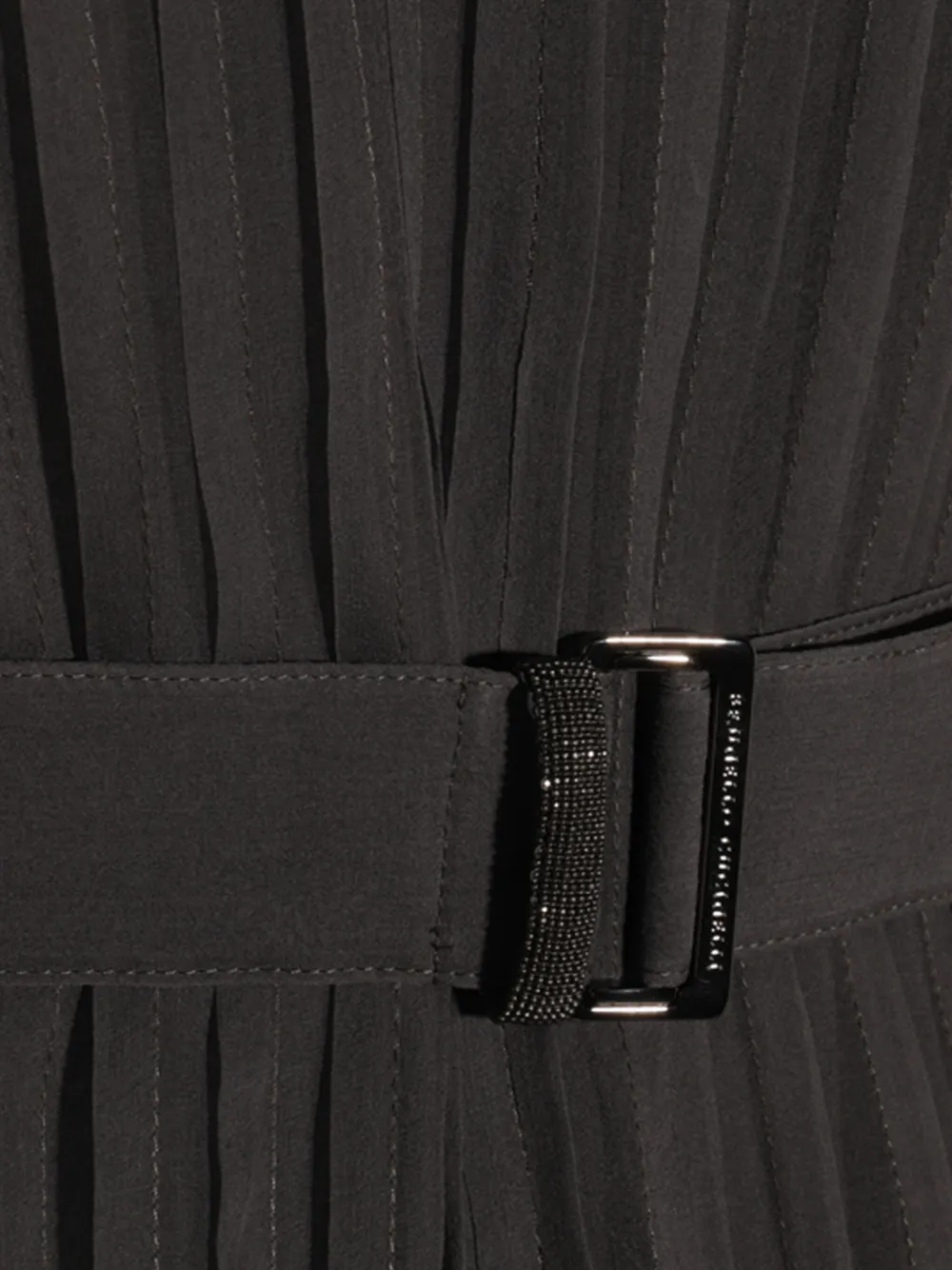 Brunello Cucinelli Geplooide maxi-jurk Zwart