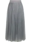 Fabiana Filippi tulle midi skirt - Grey