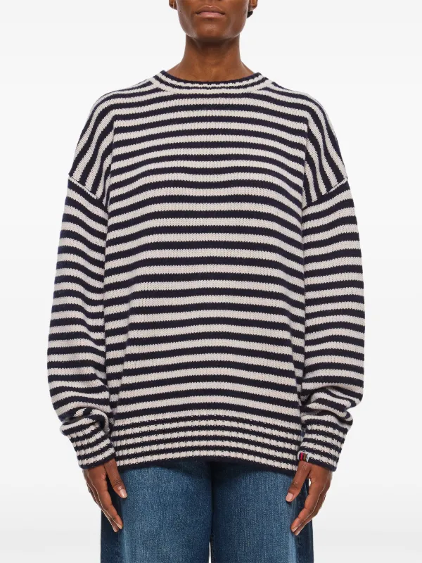 Extreme Cashmere Striped Jumper in Black