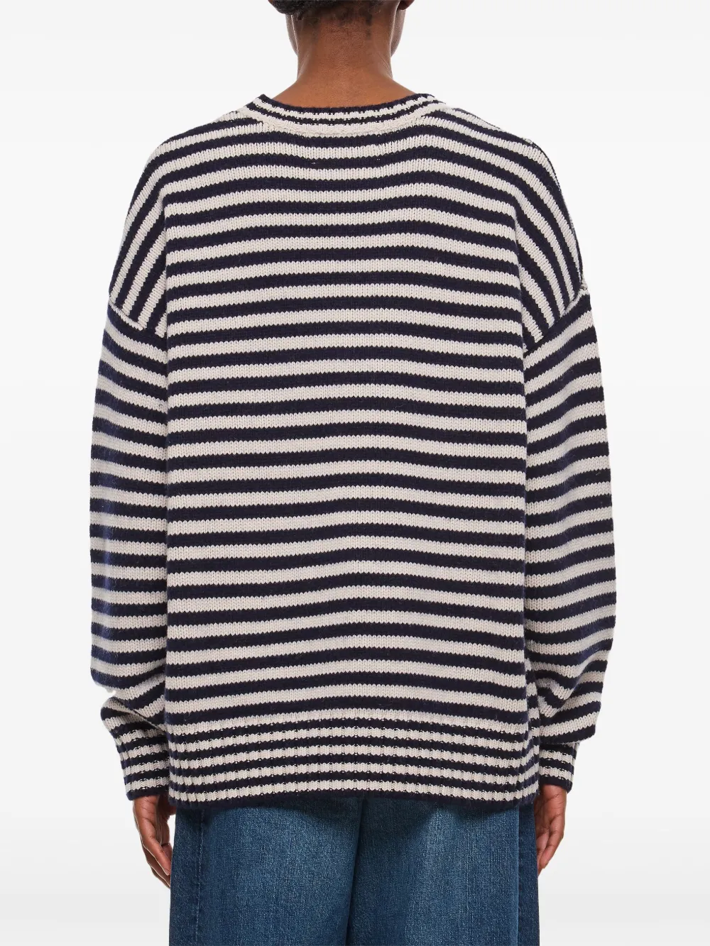 extreme cashmere Gestreepte trui Zwart