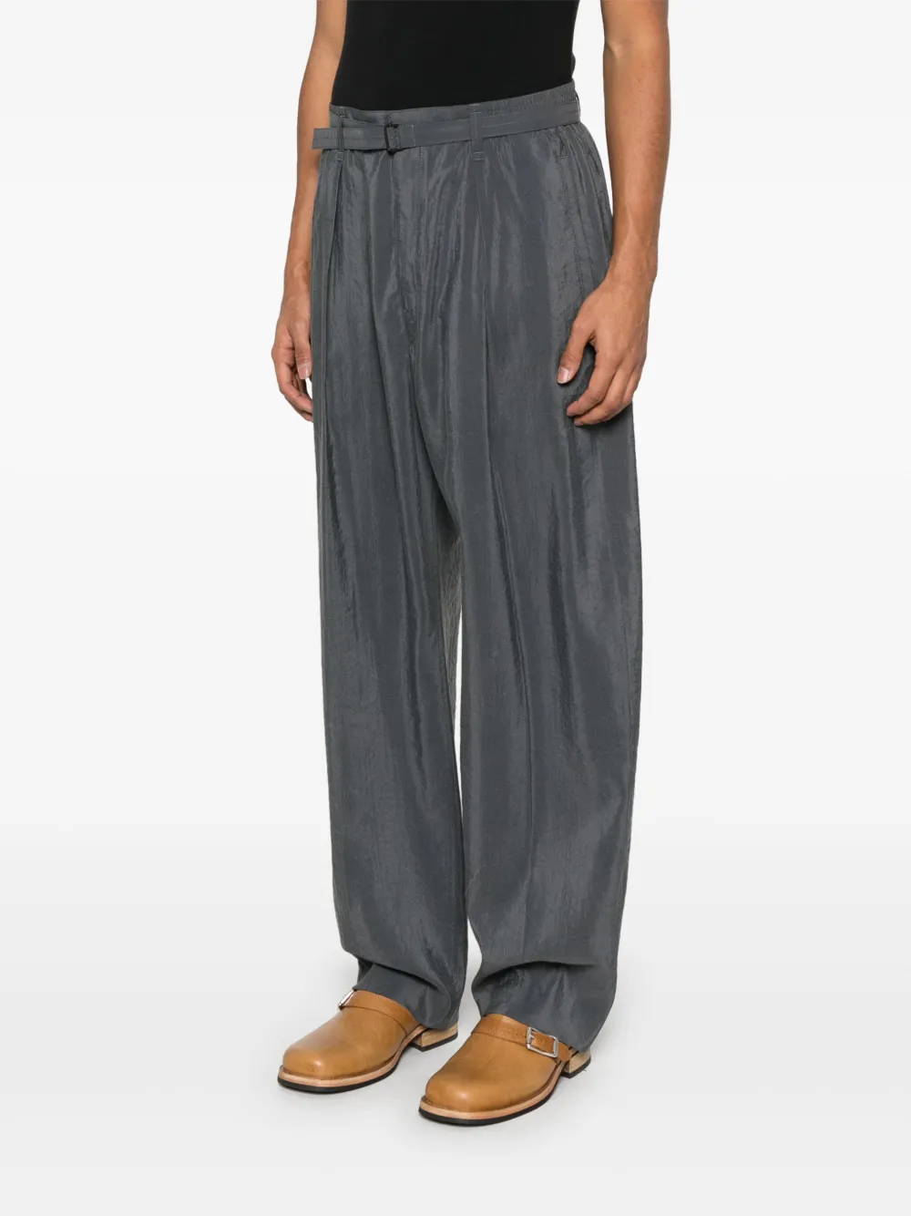LEMAIRE Broek met ceintuur Grijs
