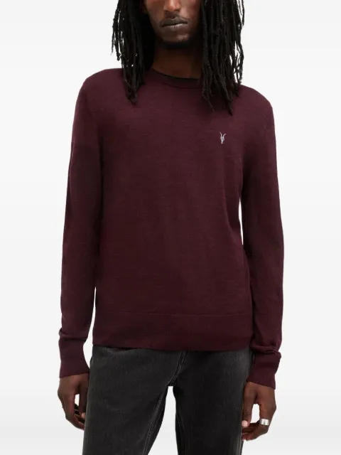 AllSaints logo-embroidered crew-neck sweater